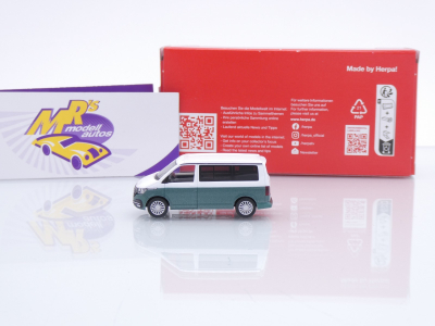 Preview: Herpa 096805-004 # Volkswagen VW T6.1 California " Candyweiß-Bayleafgrün " 1:87