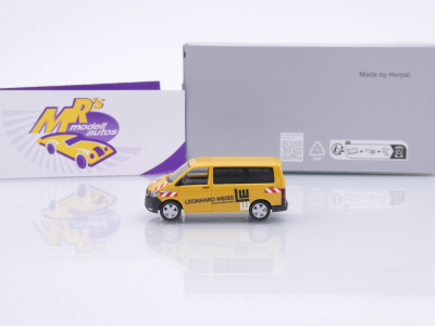 Preview: Herpa 960656 # Volkswagen VW T6.1 Bus gelb " Leonhard Weiss " 1:87