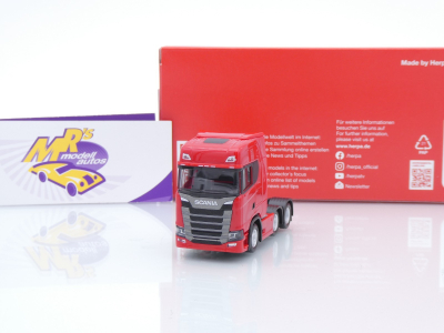 Herpa 307543-005 # Scania CS20 HD 3-achs 6x2 Zugmaschine " rot " 1:87