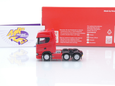 Preview: Herpa 307543-005 # Scania CS20 HD 3-achs 6x2 Zugmaschine " rot " 1:87