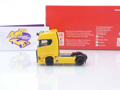 Preview: Herpa 310116-005 # Scania CS20 HD 2-achs Zugmaschine + Lampenbügel " gelb " 1:87