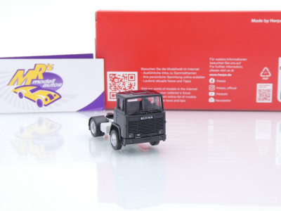 Preview: Herpa 318976-002 # Scania 111 2-achs Zugmaschine " schwarz " 1:87