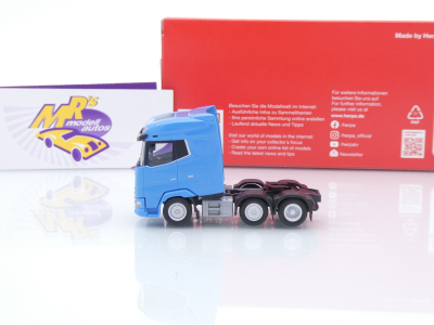 Preview: Herpa 318983-002 # DAF XG 3-achs 6x2 Zugmaschine " Lichtblau " 1:87