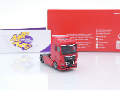 Preview: Herpa 319751 # MAN eTGX GX 2-achs 6x2 Zugmaschine " rot " 1:87