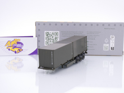 Herpa 747240 # Container-Auflieger 3-achs + 20ft Container " Bundeswehr " 1:87