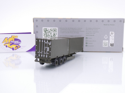 Preview: Herpa 747240 # Container-Auflieger 3-achs + 20ft Container " Bundeswehr " 1:87