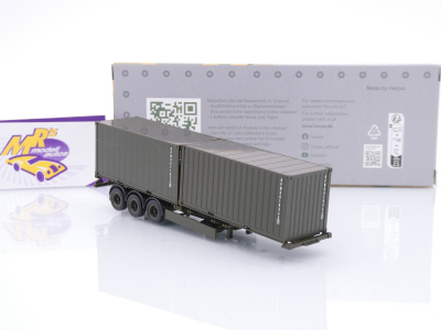 Preview: Herpa 747240 # Container-Auflieger 3-achs + 20ft Container " Bundeswehr " 1:87
