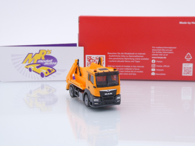 Preview: Herpa 319768 # MAN TGS NN Absetzkipper AK12 " kommunalorange " 1:87