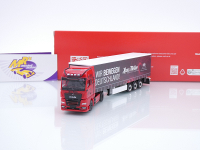 Herpa 319669 # MAN TGX GX Gardinenplanen-SZ " Hans Möller / Wir bewegen ! " 1:87