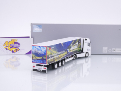 Preview: Herpa 959711 # Mercedes Actros Koffer-SZ " Schmidt Gevelsberg / Bergland " 1:87