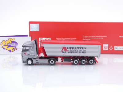 Preview: Herpa 319614 # Mercedes Actros Stahlmulden-Sattelzug " Augustin Spedition " 1:87