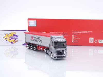 Preview: Herpa 319614 # Mercedes Actros Stahlmulden-Sattelzug " Augustin Spedition " 1:87