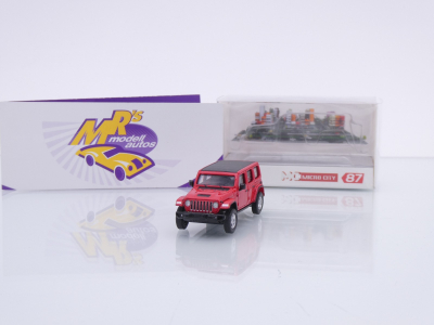 Micro City / Herpa 87MC000011 # Jeep Wrangler Baujahr 2017 " rot-schwarz " 1:87