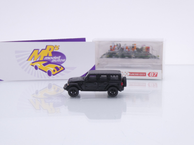 Preview: Micro City / Herpa 87MC000028 # Jeep Wrangler Baujahr 2017 " schwarz " 1:87