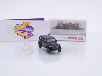Preview: Micro City / Herpa 87MC000028 # Jeep Wrangler Baujahr 2017 " schwarz " 1:87