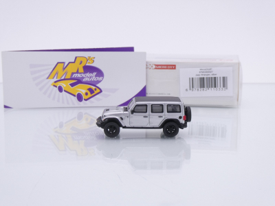 Preview: Micro City / Herpa 87MC000027 # Jeep Wrangler Baujahr 2017 " chromsilber " 1:87