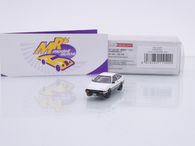 Micro City / Herpa 87MC000041 # Toyota Corolla AE86 Baujahr 1983 " weiß-schwarz " 1:87