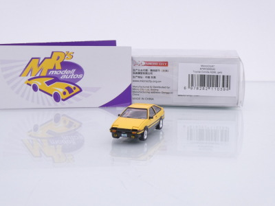 Micro City / Herpa 87MC000040 # Toyota Corolla AE86 Baujahr 1983 " gelb-schwarz " 1:87
