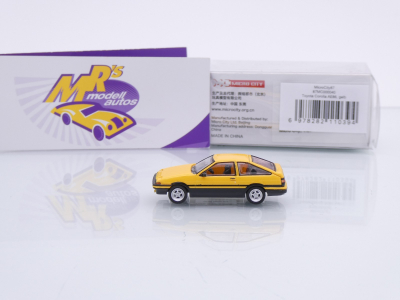 Preview: Micro City / Herpa 87MC000040 # Toyota Corolla AE86 Baujahr 1983 " gelb-schwarz " 1:87
