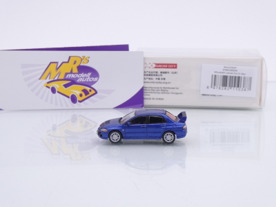 Preview: Micro City / Herpa 87MC000039 # Mitsubishi Lancer Evo 9 Baujahr 2005 " dunkelblaumetallic " 1:87
