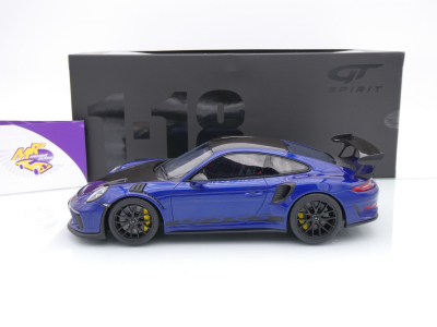 Preview: GT Spirit GT526 # Porsche 911 991.2 GT3 RS Weissach Package Baujahr 2018 " dunkelblaumetallic-carbon  " 1:18
