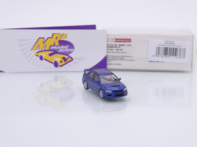 Preview: Micro City / Herpa 87MC000039 # Mitsubishi Lancer Evo 9 Baujahr 2005 " dunkelblaumetallic " 1:87
