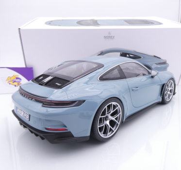 Preview: Norev 127550 # Porsche 911 (992) S/T Coupe Baujahr 2023 " meissenblau " 1:12