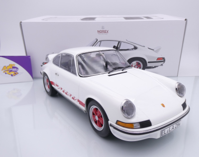 Norev 127514 # Porsche 911 Carrera RS 2.7 Coupe Baujahr 1972 " weiß-rot " 1:12