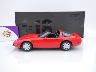 Preview: GT Spirit GT537 # Chevrolet Corvette C4 Cabrio Baujahr 1995 " Torch Red " 1:18