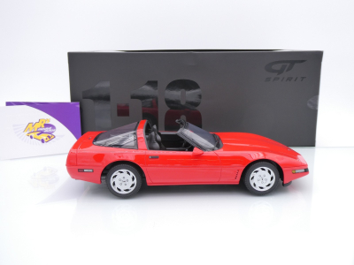 Preview: GT Spirit GT537 # Chevrolet Corvette C4 Cabrio Baujahr 1995 " Torch Red " 1:18