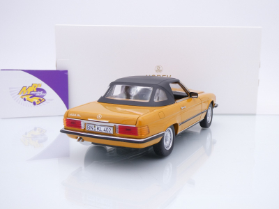 Preview: Norev 183350 # Mercedes-Benz 450 SL Cabrio Baujahr 1975 " Cayenne Orange " 1:18