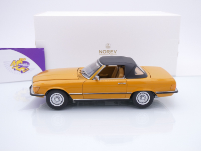 Preview: Norev 183350 # Mercedes-Benz 450 SL Cabrio Baujahr 1975 " Cayenne Orange " 1:18
