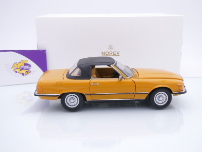 Preview: Norev 183350 # Mercedes-Benz 450 SL Cabrio Baujahr 1975 " Cayenne Orange " 1:18