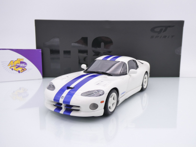 GT Spirit GT940 # Dodge Viper GTS V10 Coupe Baujahr 1996 " weiß-blau " 1:18
