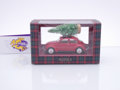 Norev 841006 # Volkswagen VW Käfer 1300 Baujahr 1973 rot " Christmas Edition " 1:43