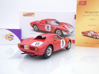 Preview: CMC M-262 # Ferrari 250 LM #8 12h. Reims 1964 " John Surtees - L. Bandini " 1:18