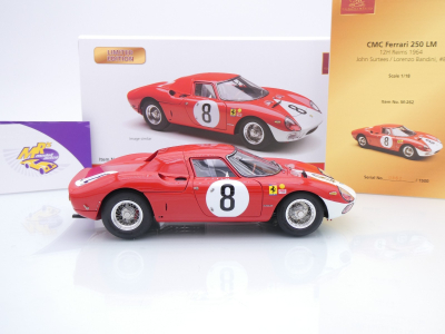 Preview: CMC M-262 # Ferrari 250 LM #8 12h. Reims 1964 " John Surtees - L. Bandini " 1:18