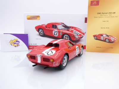 Preview: CMC M-265 # Ferrari 250 LM #27 6th 24h Le Mans 1965 " Dieter Spoerry - Armand Boller " 1:18