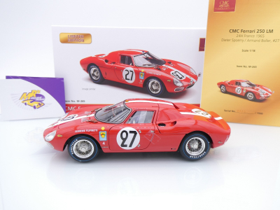 Preview: CMC M-265 # Ferrari 250 LM #27 6th 24h Le Mans 1965 " Dieter Spoerry - Armand Boller " 1:18