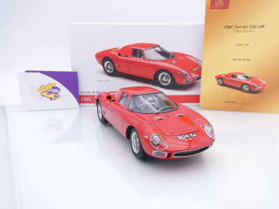 CMC M-266 # Ferrari 250 LM Sportwagen Baujahr 1964 Ferrarirot " Ron Fry " 1:18