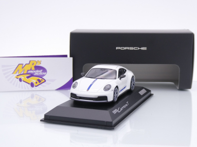 Minichamps WAP0200250SCPE # Porsche 911 Carrera T Baujahr 2024 " weiß-blau " 1:43