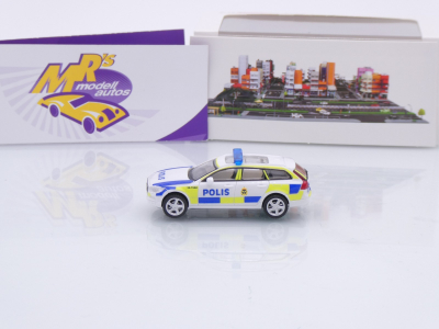 Preview: Micro City Herpa 87MC000035 # Volvo V90 Kombi Baujahr 2017 " Polis Schweden " 1:87