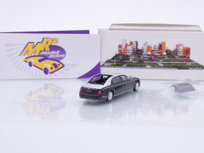 Preview: Micro City / Herpa 87MC000026 # Mercedes Maybach 62S Baujahr 2002 " schwarz-silber " 1:87