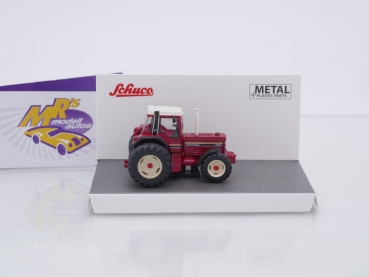 Preview: Schuco 26697 # IHC 1455 XL Traktor Baujahr 1990 " rot-weiß-schwarz " 1:87