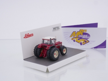 Preview: Schuco 26697 # IHC 1455 XL Traktor Baujahr 1990 " rot-weiß-schwarz " 1:87