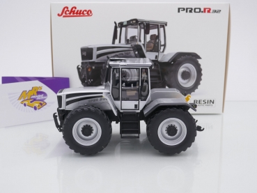 Preview: Schuco PRO.R 09112 # Doppstadt Trac 200 Traktor Baujahr 1999 " silber-schwarz " 1:32