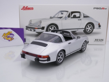 Preview: Schuco 00298 # Porsche 911 Targa Baujahr 1977 in " silbermetallic " 1:18