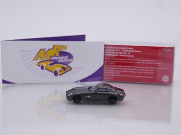 Preview: Herpa 430784-002 # Mercedes-Benz SLS AMG Sportwagen " dunkelgraumetallic " 1:87