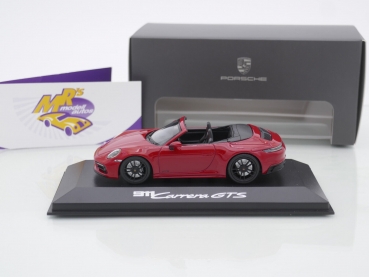 Preview: Minichamps WAP0200320PCGC # Porsche 911 (992) Carrera GTS Cabrio Baujahr 2019 rot 1:43
