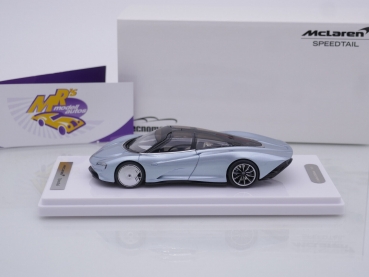 Preview: Tecnomodel T43-EX10A # McLaren Speedtail Genfer Auto Show 2019 " Metallic Silver " 1:43 Nur 99 Stück !!